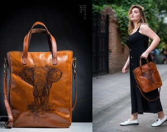 leather elephant purse