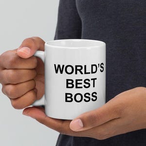 World&#39;s Best Boss Mug Michael Scott The Office US TV Show Fan Funny Gift Idea for Him Gift for Her Gift for Boss Gift for Manager Coffee Mug