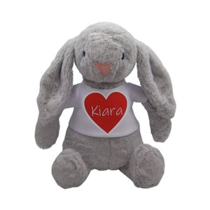 Rabbit Teddy Bear PERSONALISED Toy Children&#39;s Kids Soft Plush Bunny Baby Boy Girl Son Daughter Boyfriend Girlfriend Gift Idea CUSTOMISED Toy