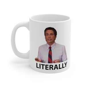 Taza de Chris Traegar, cita LITERALMENTE divertida, meme, fanático del programa de televisión Parks and Recreation, idea de regalo para él, para ella, para un amigo, para un colega