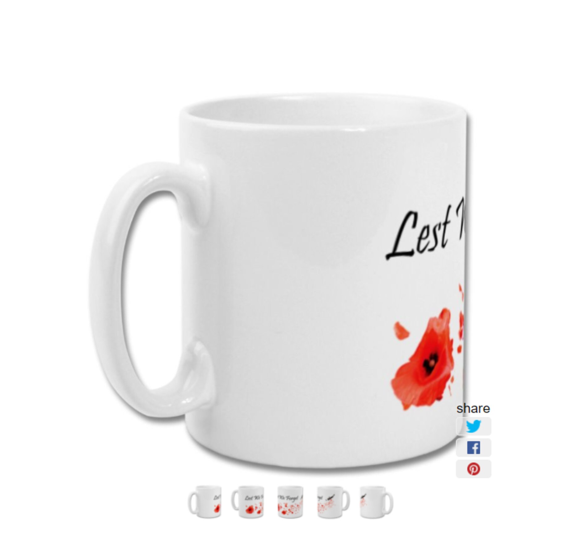Lest we forget Remembrance mug poppies soldiers artistic mug 11oz personalisable 