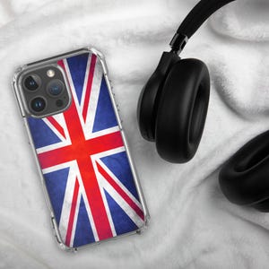 United Kingdom Phone Case UK Union Jack Flagge Britain Phone Case Transparent Clear Phone Case for iPhone SE 6 7 8 X 11 12 13 14 15 16 Pro Max