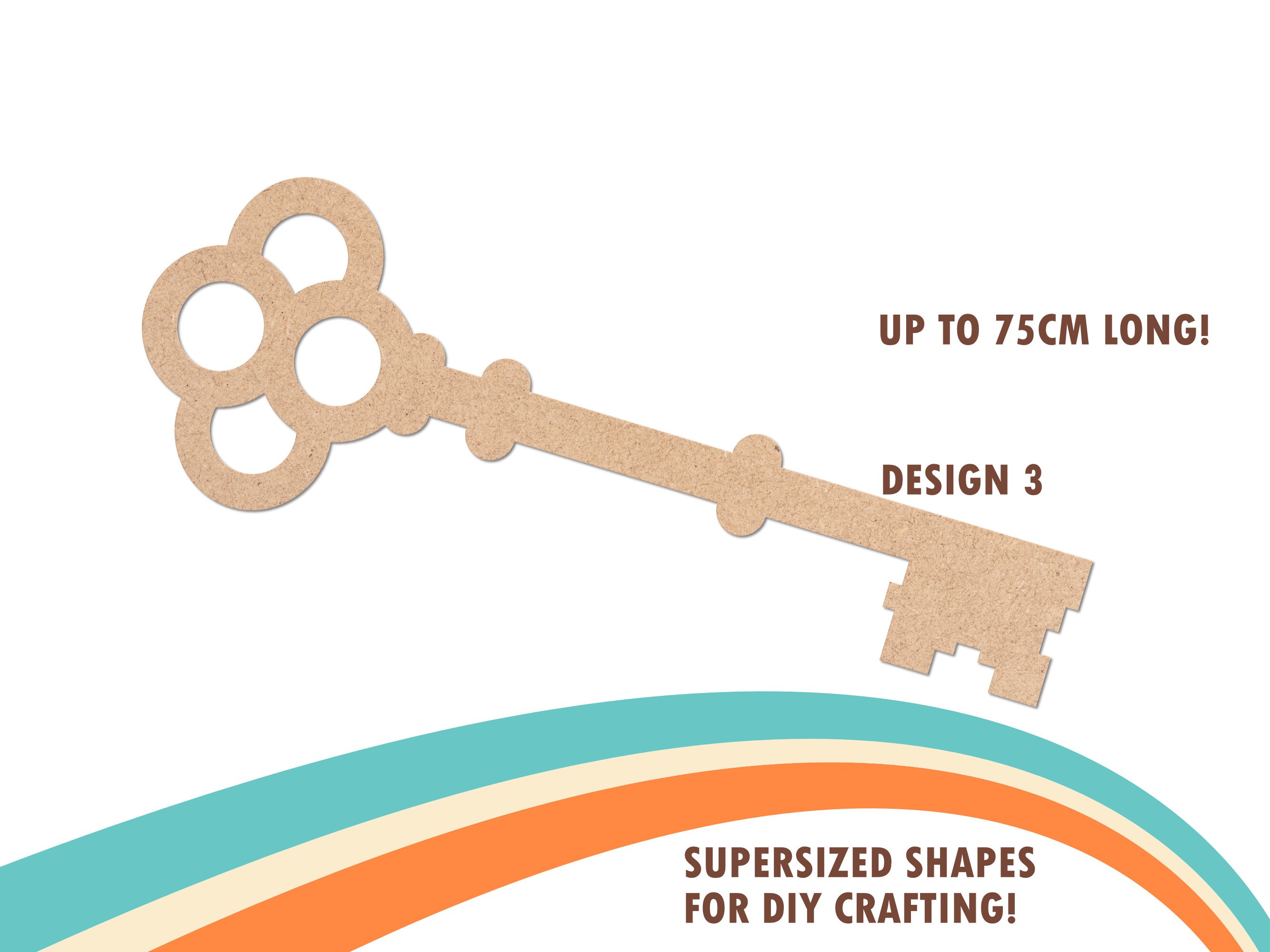 Giant Key Craft Shape, MDF Key, Paint Your Own Key Shape, Feature Wall