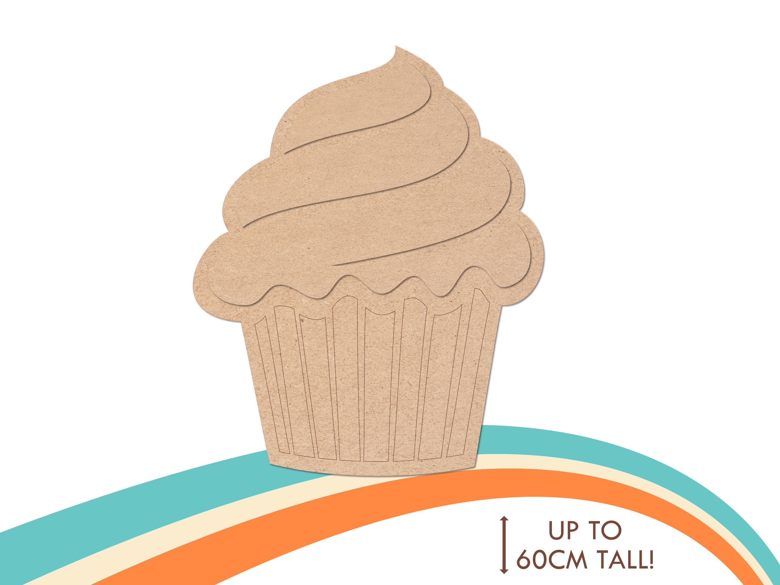 Giant Cupcake Craft Shape Paint Your Own Cupcake Wall Art Etsy UK