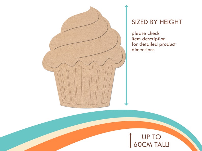 Giant Cupcake Craft Shape Paint Your Own Cupcake Wall Art Etsy UK