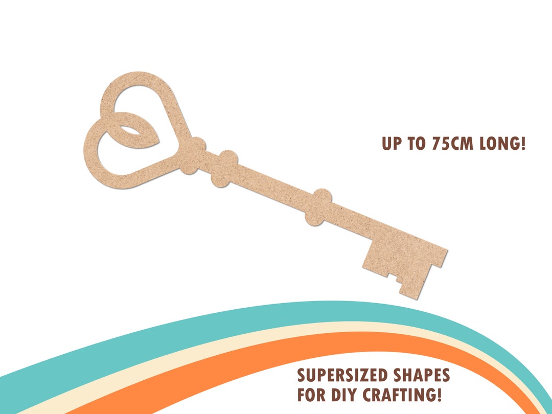 Giant Key Craft Shape, MDF Key, Paint Your Own Key Shape, Feature Wall