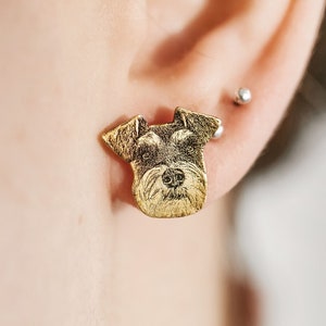 Pendientes con foto de perro • Pendientes personalizados para mascotas • Regalo para recordar a tu mascota • Joyería conmemorativa para perros • Navidad para recordar a tu mascota • Navidad para amantes de los perros