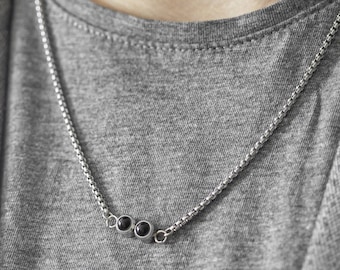 Photo projection necklace for men • Picture necklace • Photo necklace for men • Picture necklace • Memorial necklace • Personalized gift