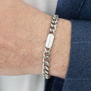 Personalized bracelet for men • Custom name bracelet • Mens bracelet personalized • Initial bracelet • Name bracelet •Mens engraved bracelet