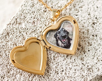 Hartmedaillon • Medaillonketting met foto • Hartketting • Fotoketting • Herdenkingsketting • Fotomedaillon • Jubileumcadeau