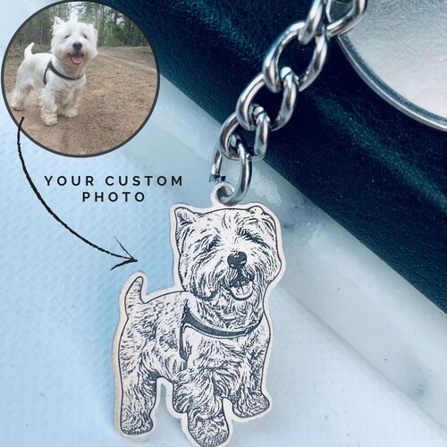 Photo Keychain Custom Dog Keychain Cat 