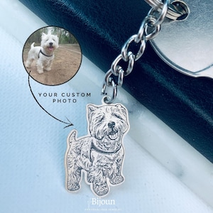 Dog photo keychain • Pet keychain • Pet memorial • Custom dog keychain • Dog memorial gift • Valentines day • Gifts for her • Gifts for him