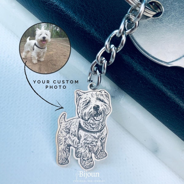 Dog photo keychain • Pet keychain • Pet memorial • Custom dog keychain • Dog memorial gift • Valentines day • Gifts for her • Gifts for him