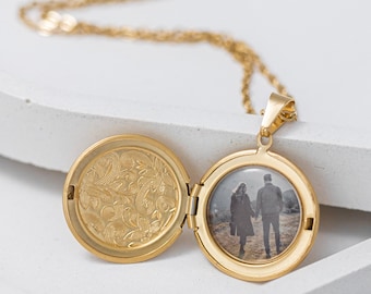 Locket Necklace with Photo • Photo Locket Necklace • Photo necklace • Personalized necklace • Memorial necklace • Anniversary gift