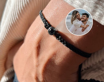 Photo bracelet • Couples bracelet • Projection bracelet • Boyfriend bracelet • Bracelet for him • Memorial bracelet • Gift for him