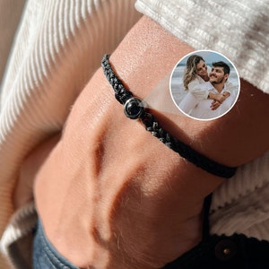 Photo bracelet • Couples bracelet • Projection bracelet • Boyfriend bracelet • Bracelet for him • Memorial bracelet • Gift for him