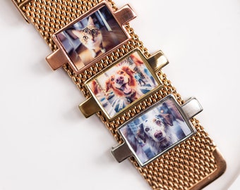 Apple Watch-bedel • Gepersonaliseerde Apple Watch-bedel • Hondenherdenkingscadeau • Horlogeaccessoires • Gepersonaliseerde huisdiercadeau • Jubileumcadeau