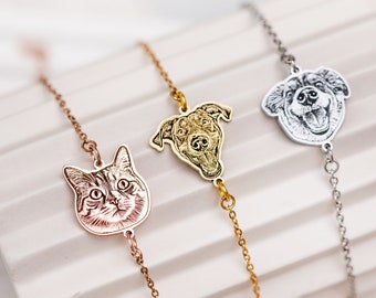 Foto Armband für Hunde • Personalisierter Haustier Foto Schmuck • Hunde Erinnerungsgeschenk • Haustier Verlust Andenken • Hunde Liebhaber Geschenk