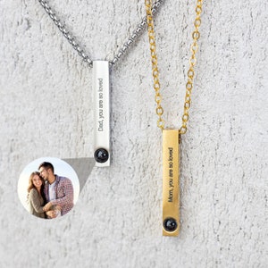 Photo necklace for men, Projection necklace for men, Men memorial gift, Gift for him, Gift for boyfriend, Anniversary Gift for him zdjęcie 5