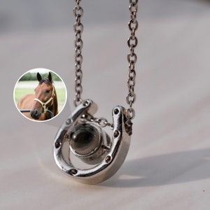 Personalized horse gifts • Horse memorial necklace • Horse memorial • Horse gifts • Projection necklace • Personalized gifts