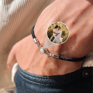 Photo bracelet • Couples bracelet • Projection bracelet • Bracelet for him • Memorial bracelet • Anniversary gift • Gift for him