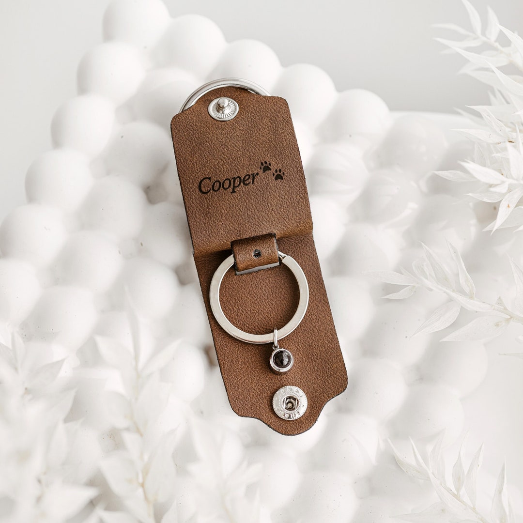 Photo Keychain Projection Keychain Custom Leather Keychain Photo Projection Keychain Custom