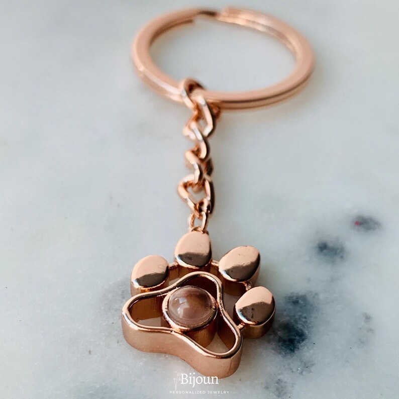 Personalized Keychain with your pet photo inside Photo Etsy