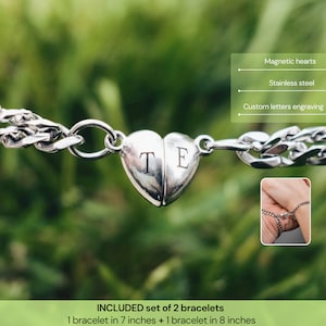 Armband für Paare Geschenk für eine Fernbeziehung für den Freund Passende Armbänder Magnetarmband Geschenk für Paare Geschenke für sie Bild 4