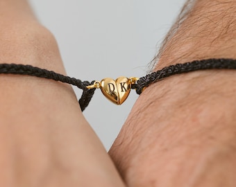 Bijpassende armbanden voor koppels • Armband voor koppels • Cadeau voor een langeafstandsrelatie voor een vriend • Magnetische armband • Cadeau voor koppels