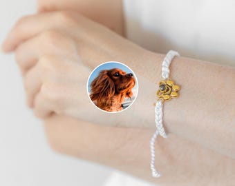 Dog memorial gift • pet memorial gift • pet memorial jewelry • dog memorial necklace • dog photo gift • photo bracelet • picture bracelet
