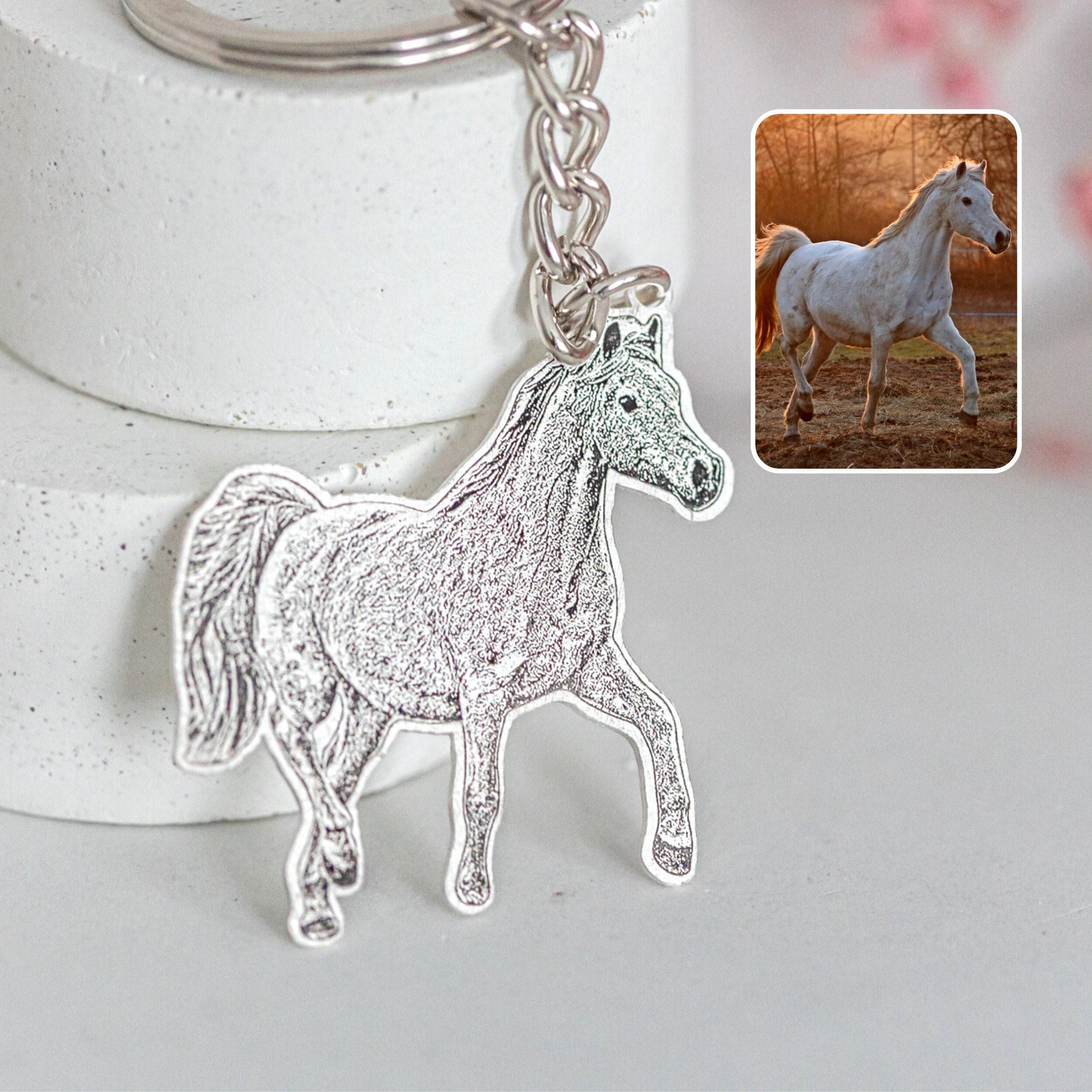 Horse photo keychain • horse lover gift • horse memorial • pet keychain • custom horse keychain • horse jewelry • christmas gift