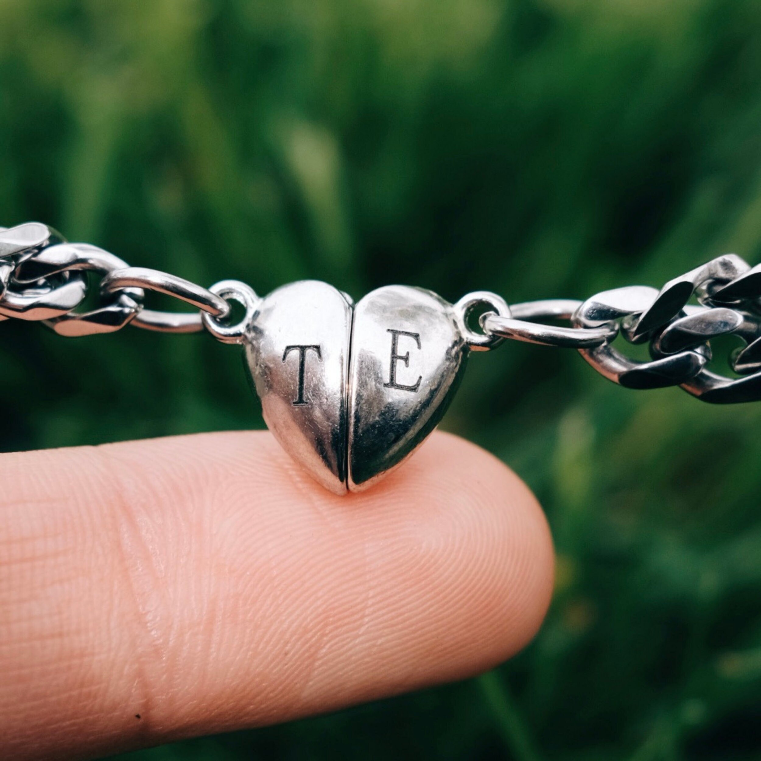 Magnetic Heart Couple Chain Bracelet-matching Magnetic Charm Bracelet-long  Distance Relationship Jewelry-trendy Best Friend Gift Idea -  Israel
