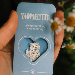 Llavero con foto de perro • Llavero personalizado con retrato de mascota • Regalo conmemorativo para mascotas • Recuerdo conmemorativo para perros • Navidad por la pérdida de una mascota • Navidad para amantes de los perros imagen 3