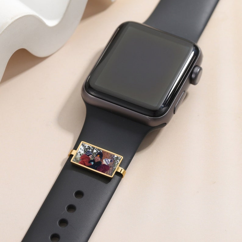 Breloques de montre Apple Breloque de bracelet de montre personnalisée Breloque de montre intelligente Accessoires de montre Cadeau personnalisé Cadeaux pour lui image 7