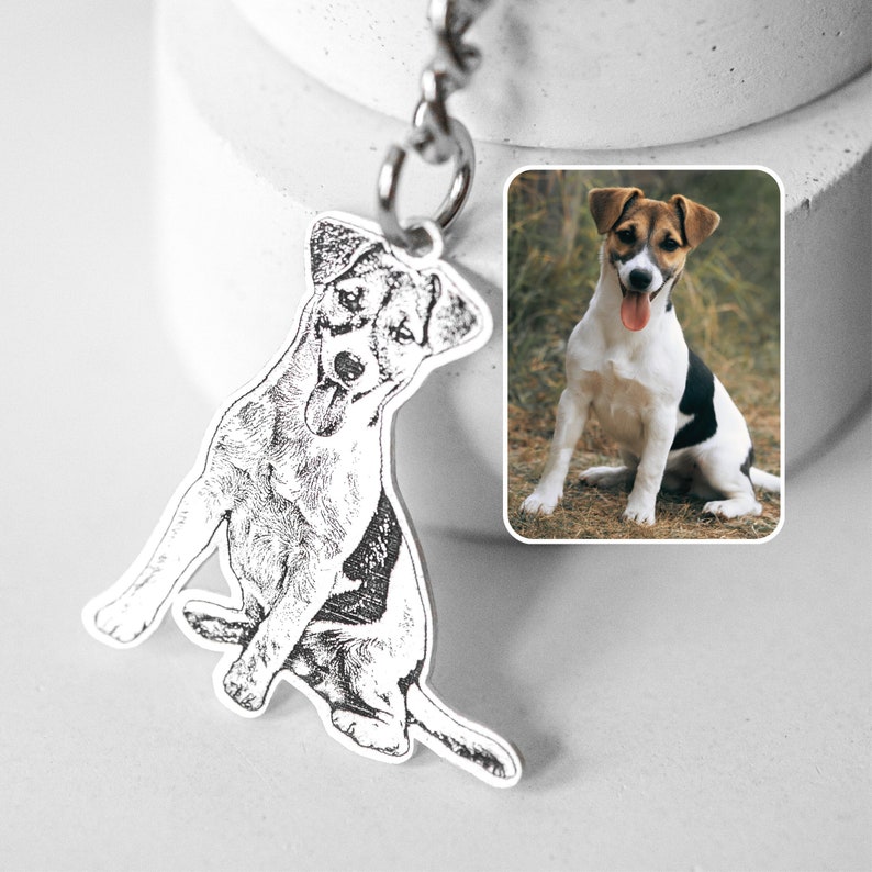 Dog photo keychain • Pet keychain • Pet memorial • Custom dog keychain • Dog memorial gift • Christmas gift • Gifts for her • Gifts for him 
