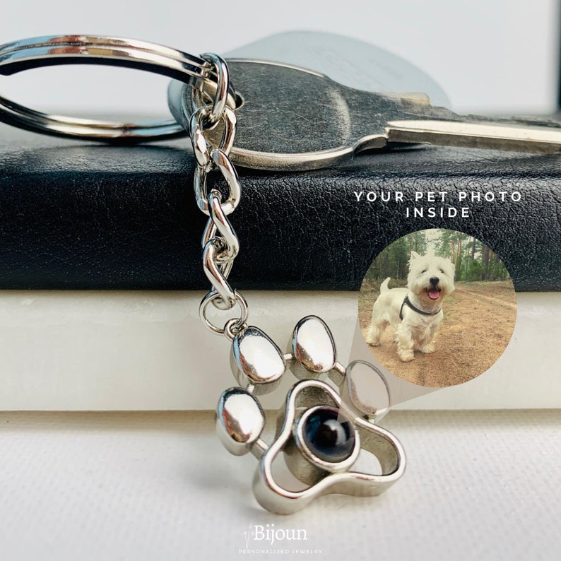 Pet Keychain Personalized Photo Keychain Dog Keychain Etsy