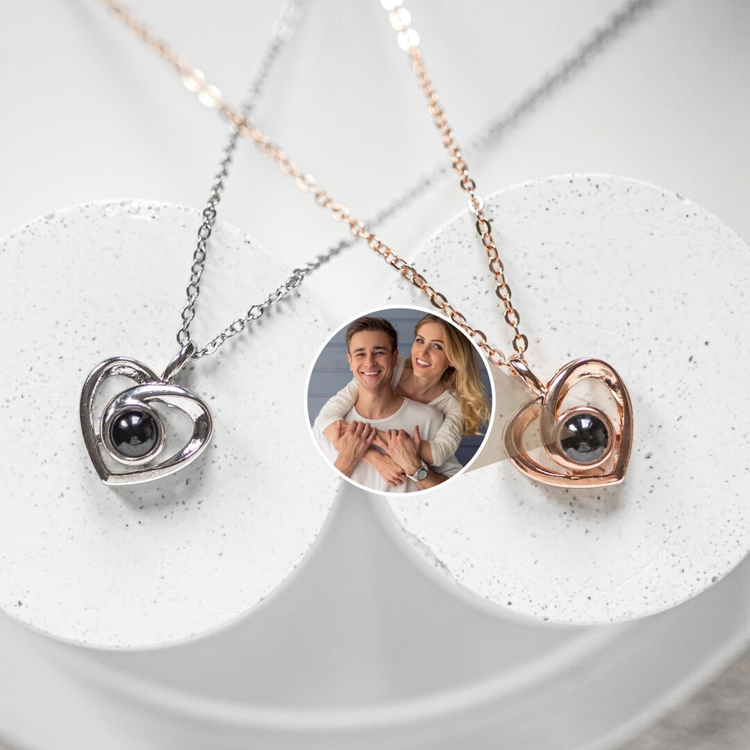 Heart Photo Necklace Picture Necklace Projection Necklace Heart Locket Necklace Heart Necklace Valentines Day Gift Gift for Her Etsy Canada
