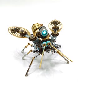 Steampunk Mechanical Bee Kit, Metal DIY Puzzle, STEM Gift Christmas Ornaments Figurine Gifts For Kids Personalized Poys