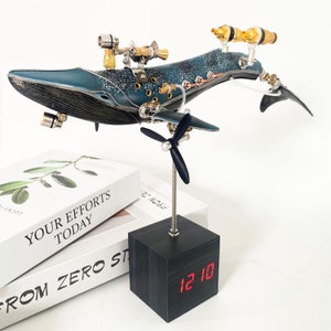 Steampunk Mechanical Clockwork Whales Steampunk Figurine Handmade Ornaments Gift Deco Steampunk Home Decor Art Sculpture Gift For Christmas
