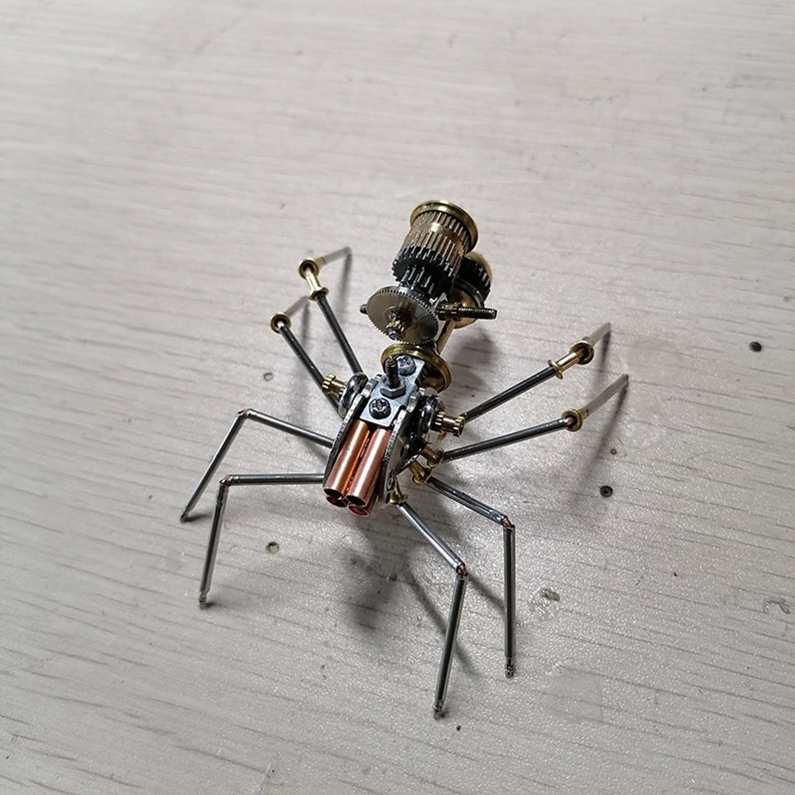 Iron Insect SPIDER Charming Steampunk Metal Insects Sculpture Iron Bug | Etsy