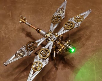 Personalized Toys Steampunk Bee Model, 3D DIY Dragonfly Insect Brass Puzzle , Great Gifts for Teens and Adults Ornament  Christmas Gifts