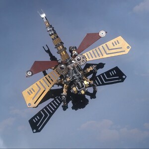 Dragonfly Mechanical Steampunk Metal Charming Sculpture Insect Figurine ...