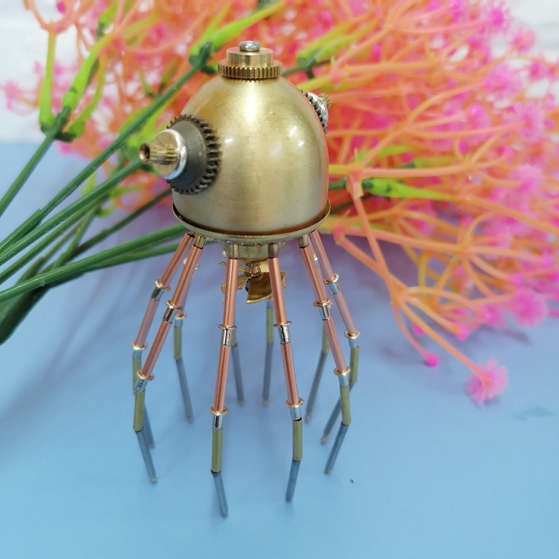 Steampunk Jellyfish Metal Sculpture Insect Steampunk Home Etsy UK