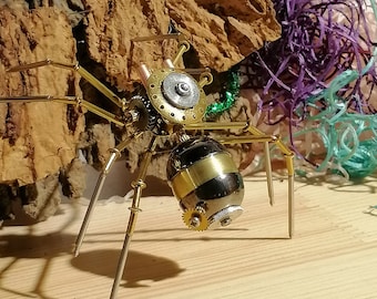 Spider Charmp Metal Insect Steampunk Spider Mechanical Spider Metal Sculpture Insect Steampunk Home Decor Steampunk Mechanical Insect