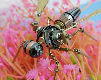Bee Steampunk Metal Insects Sculpture Steampunk Home Decor Steampunk Figurine Steampunk Ornament Hornet bee statue Metal Insect