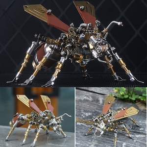 Mechanical flying ant steampunk Metal personalized decor Insect figurine Handmade Creative Small Crafts Ornaments Birthday present