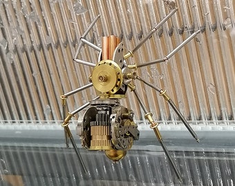 SPIDER Charming Steampunk Metal Insects Sculpture Iron Bug gear bronze Oon Metal Spider Steampunk HomeDecor Steampunk Insect