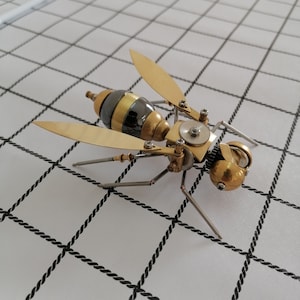 Steampunk Bee Decor Metall Bee Art Metlehoney Bee Sculpture metal sculpture insect steampunk insect steampunk home decor