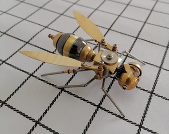 Steampunk Bee Decor Metall Bee Art Metlehoney Bee Sculpture home decor personalized gifts christmas ornaments ,gifts for him