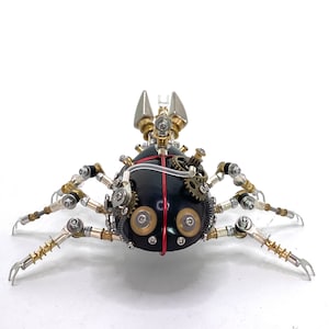 Steampunk mechanical insect | Metal Insect | steampunk Metal sculpture | Mechanical Insect figurine Handmade Metal| Steampunk Unicorn beetle
